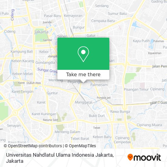 Universitas Nahdlatul Ulama Indonesia Jakarta map