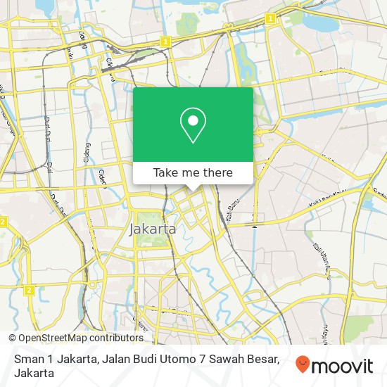 Sman 1 Jakarta, Jalan Budi Utomo 7 Sawah Besar map