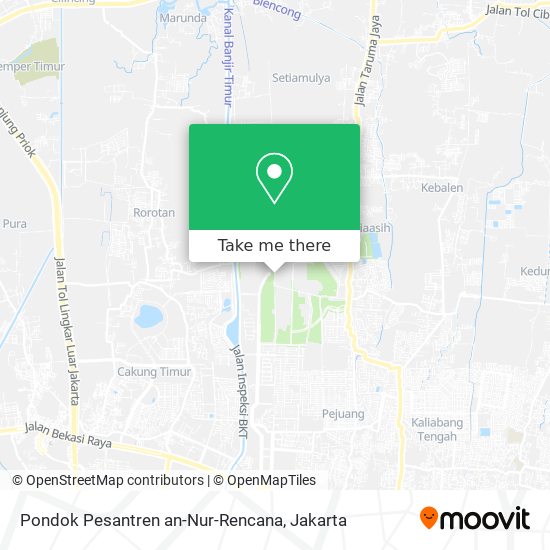 Pondok Pesantren an-Nur-Rencana map