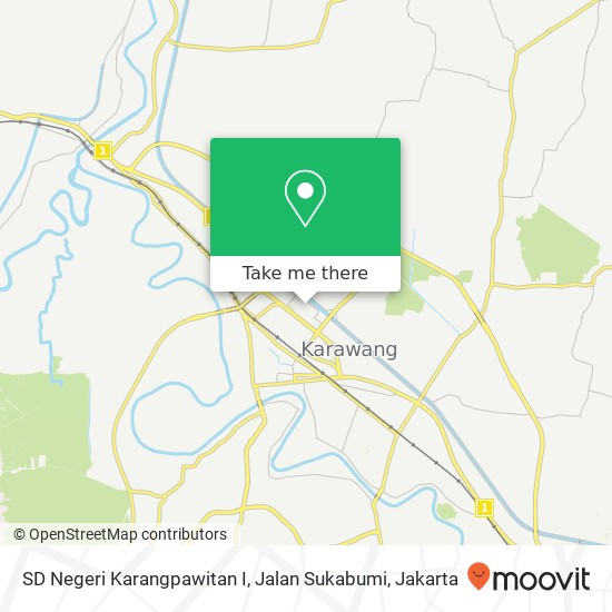 SD Negeri Karangpawitan I, Jalan Sukabumi map