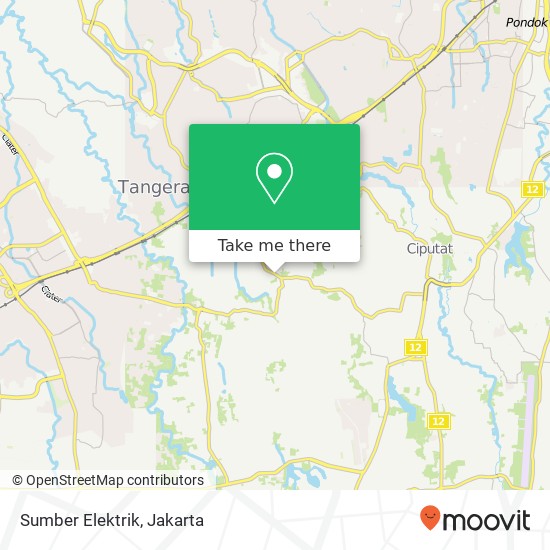 Sumber Elektrik, Ciputat map