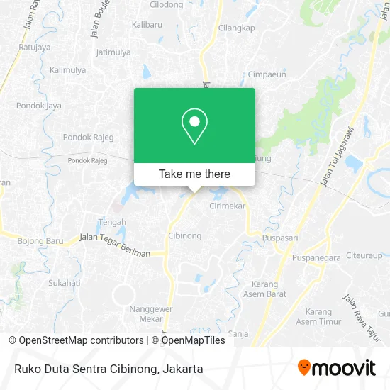 Ruko Duta Sentra Cibinong map