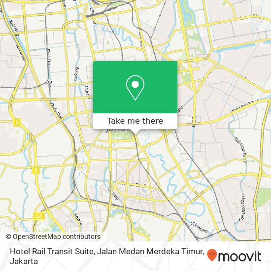 Hotel Rail Transit Suite, Jalan Medan Merdeka Timur map