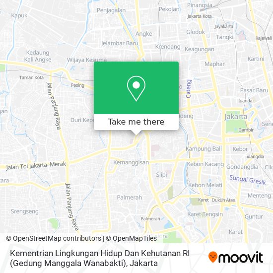 Kementrian Lingkungan Hidup Dan Kehutanan RI (Gedung Manggala Wanabakti) map