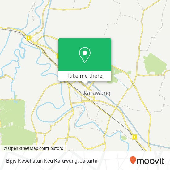 Bpjs Kesehatan Kcu Karawang, Jalan Jakarta Karawang Barat map