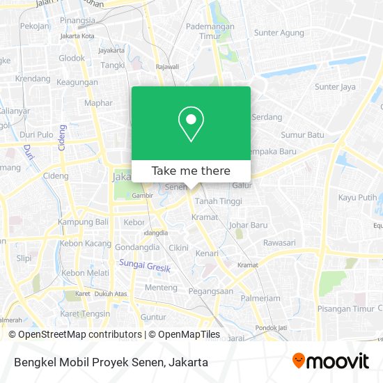 Bengkel Mobil Proyek Senen map