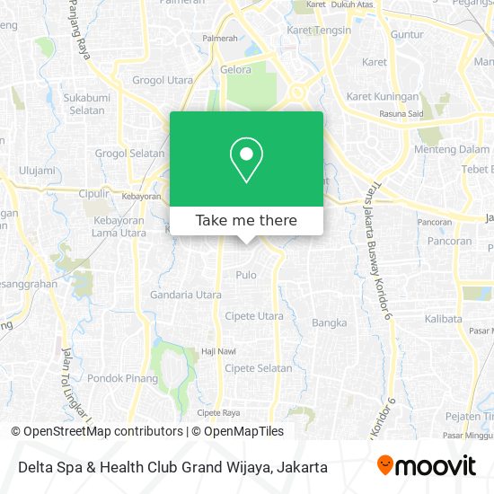 Delta Spa & Health Club Grand Wijaya map