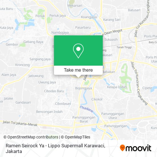 Ramen Seirock Ya - Lippo Supermall Karawaci map