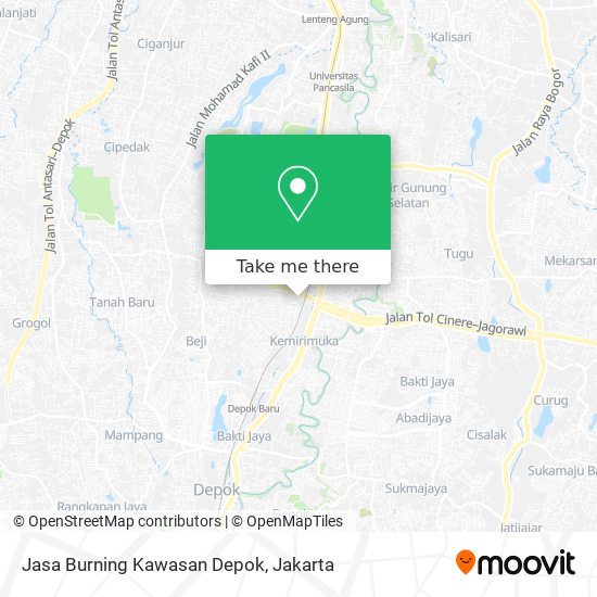 Jasa Burning Kawasan Depok map