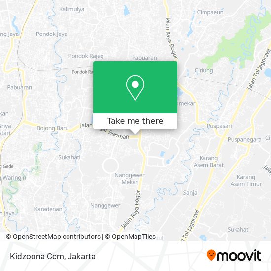 Kidzoona Ccm map