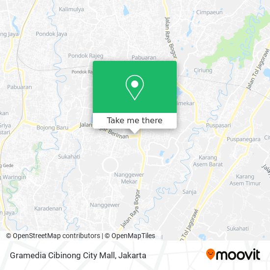 Gramedia Cibinong City Mall map