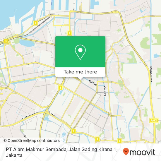 PT Alam Makmur Sembada, Jalan Gading Kirana 1 map