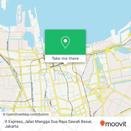 It Express, Jalan Mangga Dua Raya Sawah Besar map
