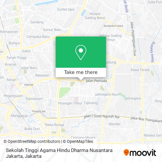 Sekolah Tinggi Agama Hindu Dharma Nusantara Jakarta map