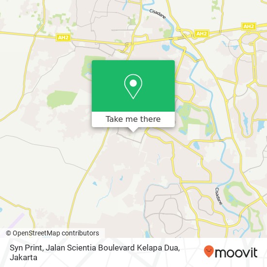 Syn Print, Jalan Scientia Boulevard Kelapa Dua map