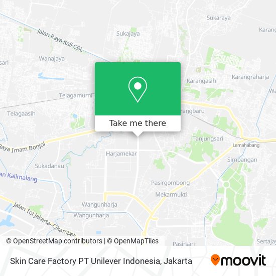 Skin Care Factory PT Unilever Indonesia map