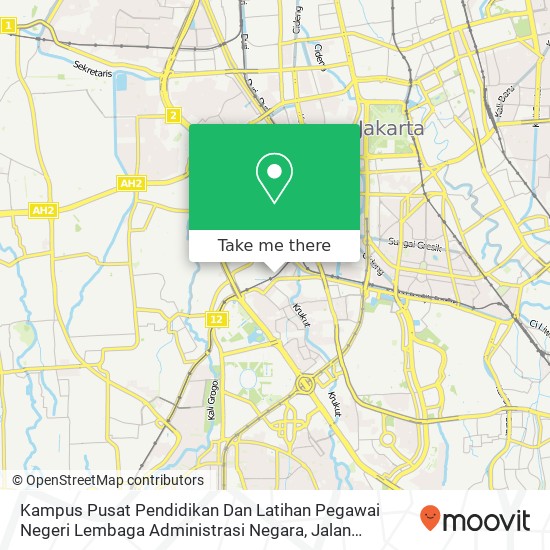 Kampus Pusat Pendidikan Dan Latihan Pegawai Negeri Lembaga Administrasi Negara, Jalan Administrasi 2 map