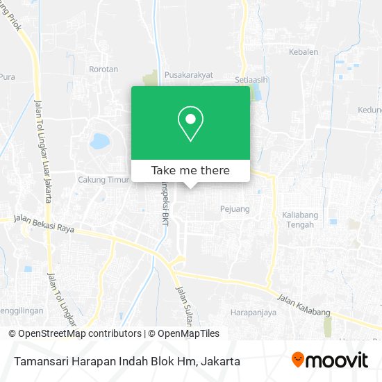 Tamansari Harapan Indah Blok Hm map