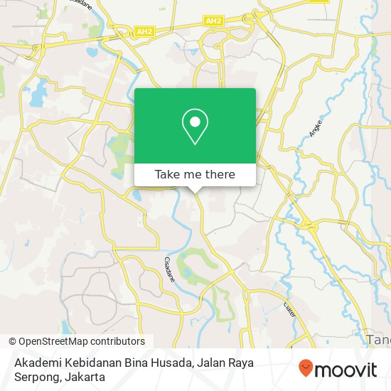 Akademi Kebidanan Bina Husada, Jalan Raya Serpong map