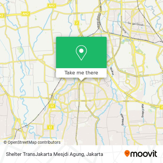 Shelter TransJakarta Mesjdi Agung map