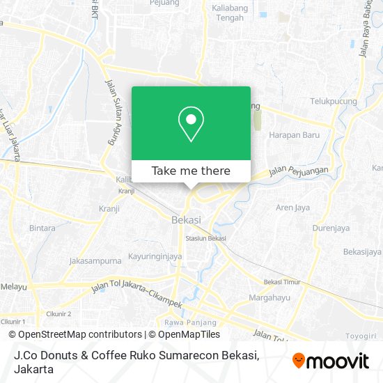 J.Co Donuts & Coffee Ruko Sumarecon Bekasi map