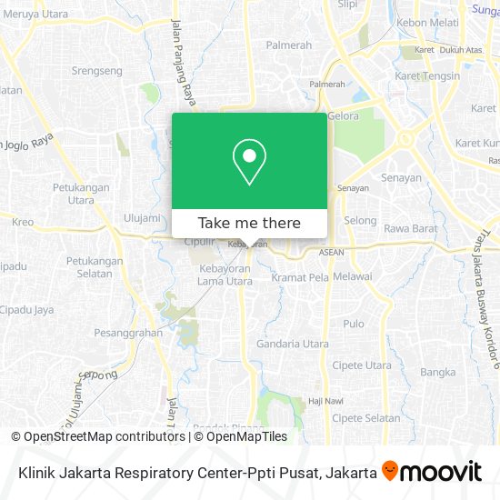 Klinik Jakarta Respiratory Center-Ppti Pusat map