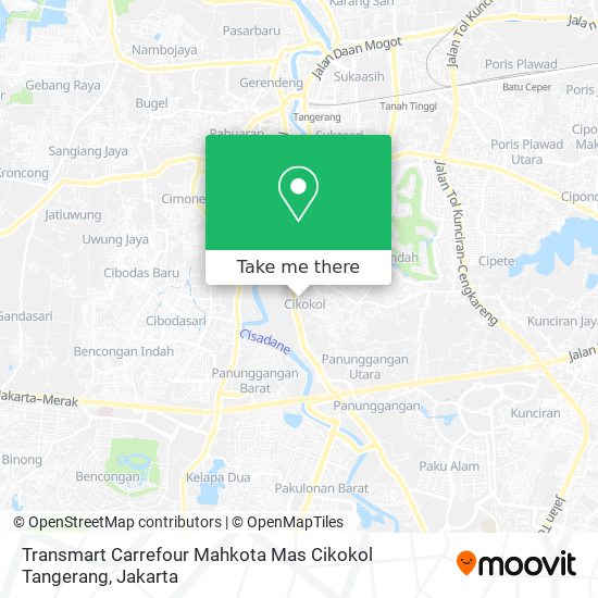 Transmart Carrefour Mahkota Mas Cikokol Tangerang map