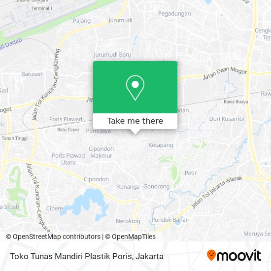 Toko Tunas Mandiri Plastik Poris map