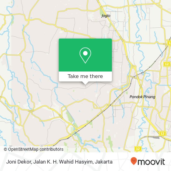 Joni Dekor, Jalan K. H. Wahid Hasyim map