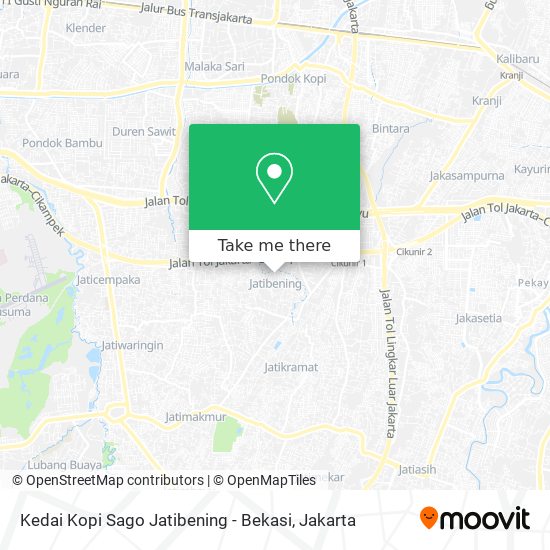 Kedai Kopi Sago Jatibening - Bekasi map
