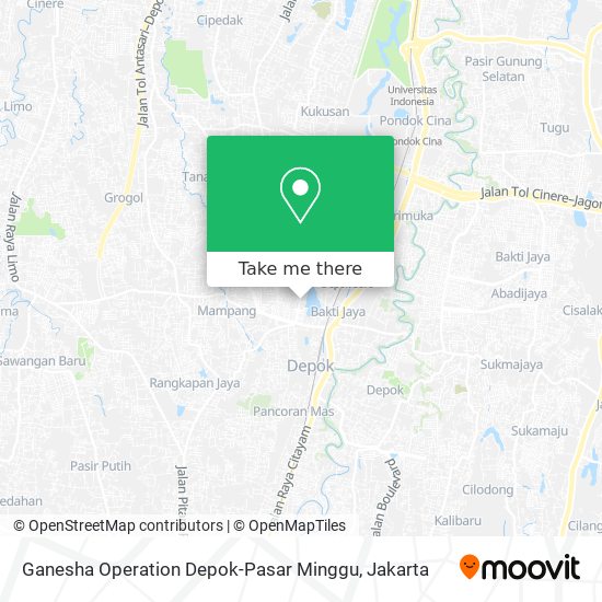 Ganesha Operation Depok-Pasar Minggu map