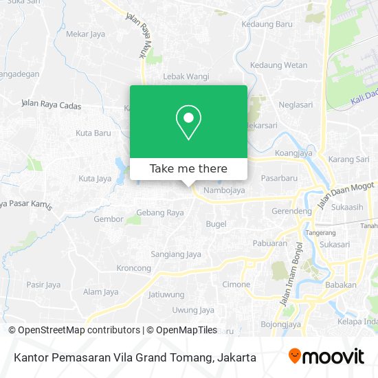 Kantor Pemasaran Vila Grand Tomang map
