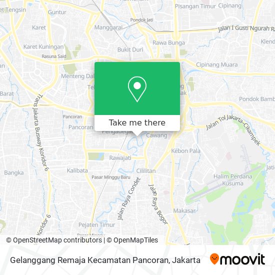 Gelanggang Remaja Kecamatan Pancoran map