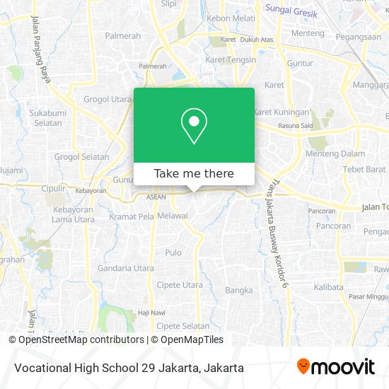 Vocational High School 29 Jakarta map