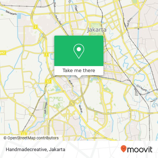 Handmadecreative, Jalan K. H. Mas Mansyur Tanah Abang map