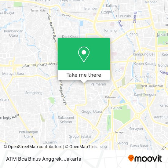 ATM Bca Binus Anggrek map