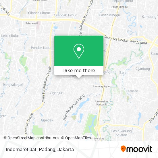 Indomaret Jati Padang map