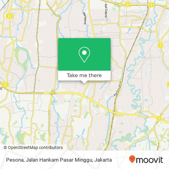 Pesona, Jalan Hankam Pasar Minggu map