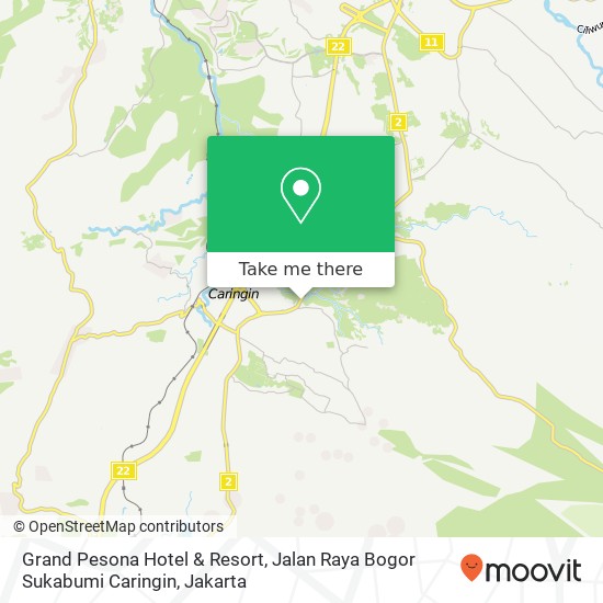 Grand Pesona Hotel & Resort, Jalan Raya Bogor Sukabumi Caringin map