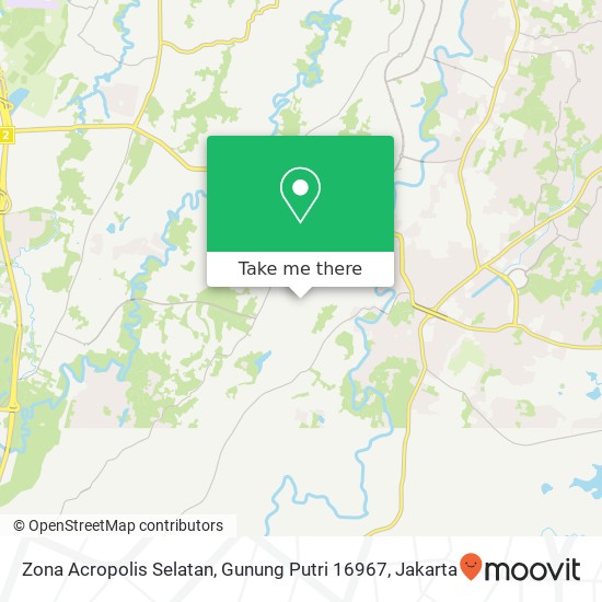 Zona Acropolis Selatan, Gunung Putri 16967 map