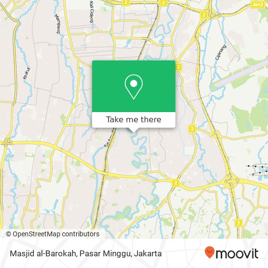 Masjid al-Barokah, Pasar Minggu map