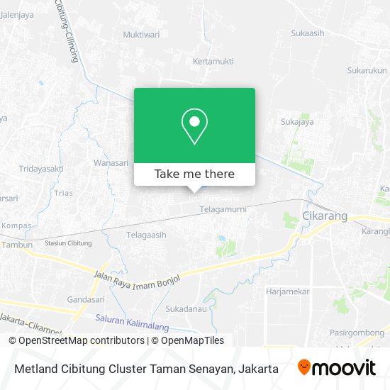 Metland Cibitung Cluster Taman Senayan map