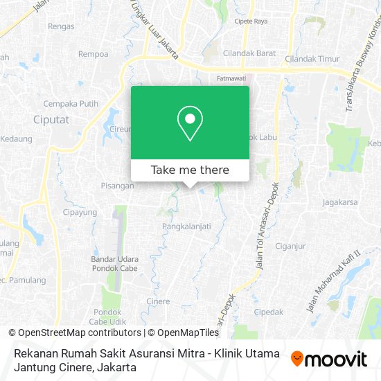 Rekanan Rumah Sakit Asuransi Mitra - Klinik Utama Jantung Cinere map