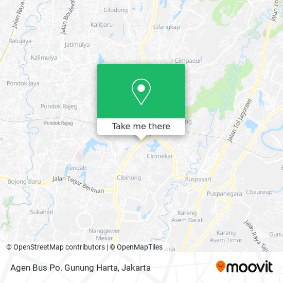 Agen Bus Po. Gunung Harta map