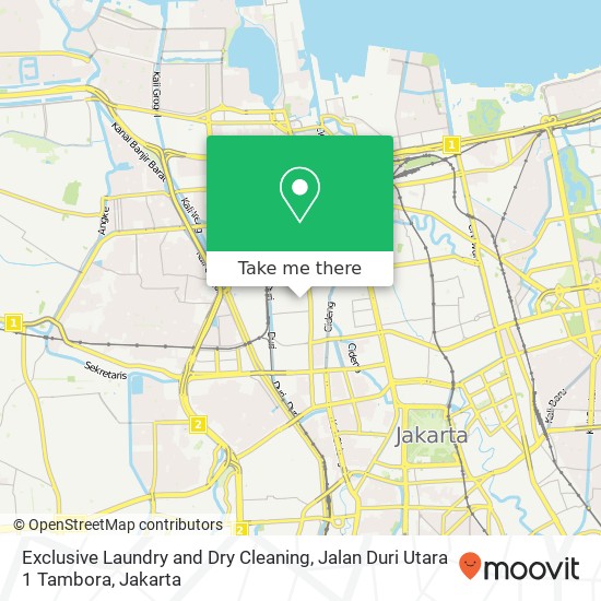 Exclusive Laundry and Dry Cleaning, Jalan Duri Utara 1 Tambora map