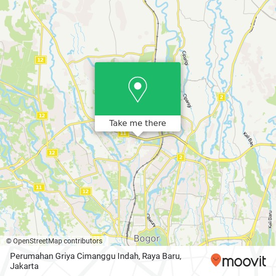 Perumahan Griya Cimanggu Indah, Raya Baru map