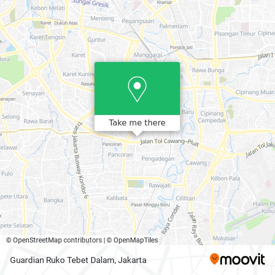 Guardian Ruko Tebet Dalam map