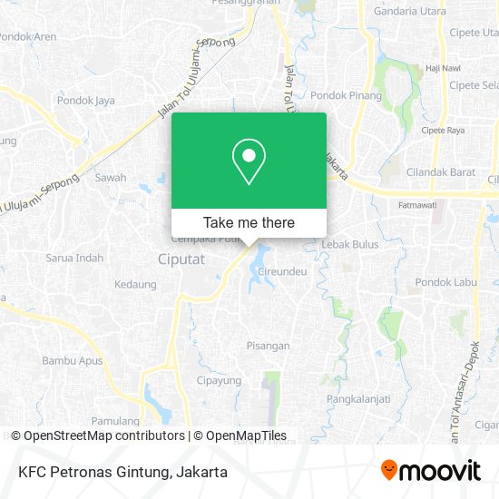 KFC Petronas Gintung map