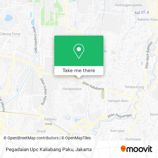 Pegadaian Upc Kaliabang Paku map