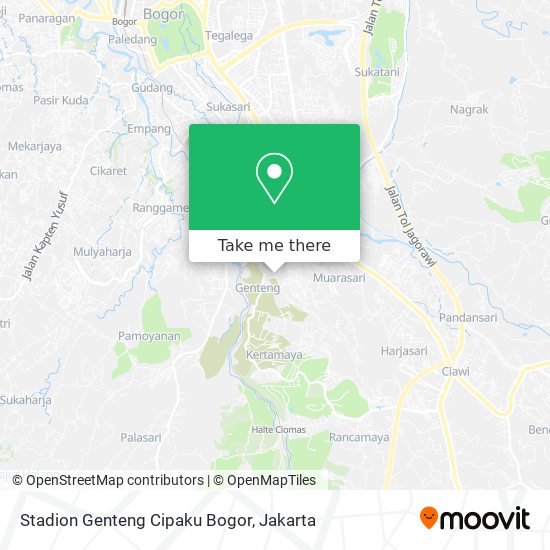 Stadion Genteng Cipaku Bogor map